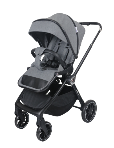 Aziz Babyparadies 3-in-1-Kinderwagen-Set für Babys von 0–3 Jahren, Kinderwagen für den Außenbereich (Dunkelgrau)