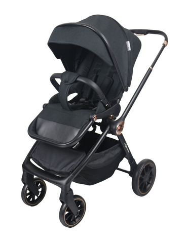 Aziz-Babyparadies: Newyoo Compact Reversible Kinderwagen (Schwarz)