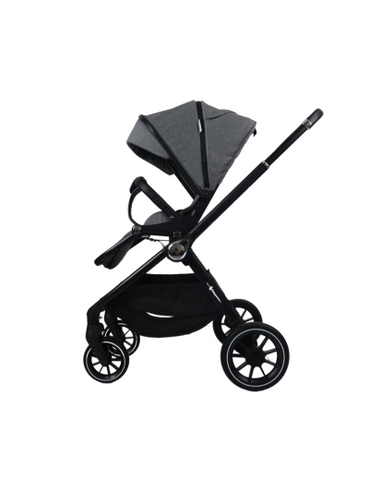 Aziz Babyparadies 3-in-1-Kinderwagen-Set für Babys von 0–3 Jahren, Kinderwagen für den Außenbereich (Dunkelgrau)