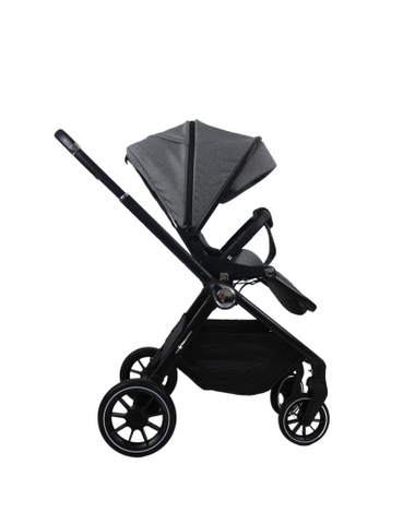 Aziz Babyparadies 3-in-1-Kinderwagen-Set für Babys von 0–3 Jahren, Kinderwagen für den Außenbereich (Dunkelgrau)