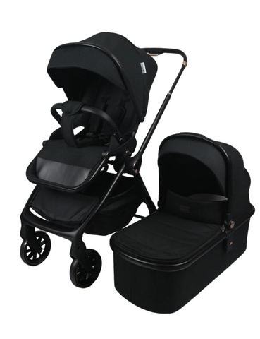 Aziz-Babyparadies: Newyoo Compact Reversible Kinderwagen (Schwarz)