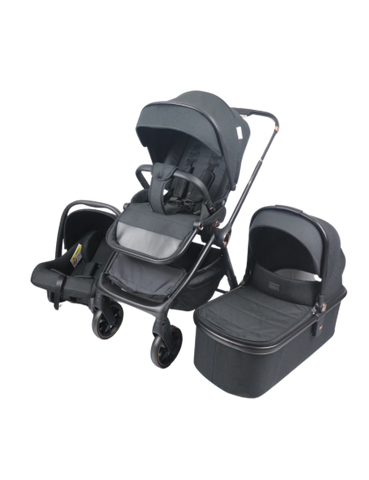 Aziz-Babyparadies: Newyoo Compact Reversible Kinderwagen (Schwarz)